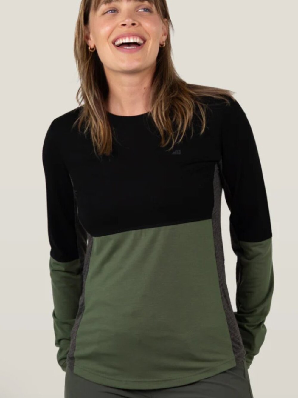 Black and Green Long Sleeved Shirt